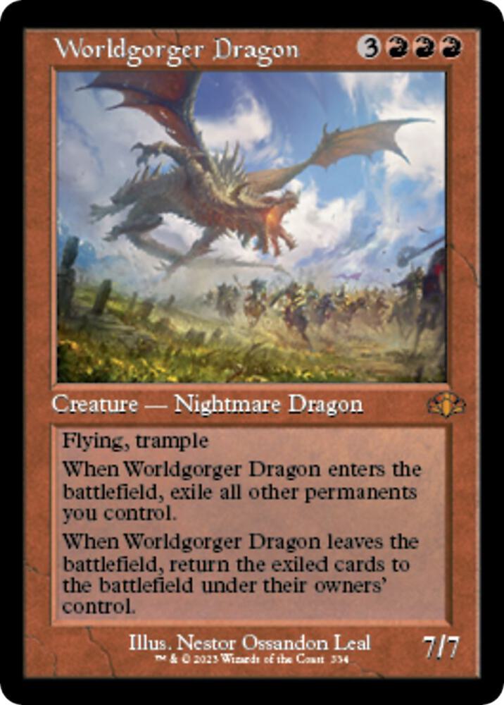Worldgorger Dragon (Retro Frame) [Dominaria Remastered] 334