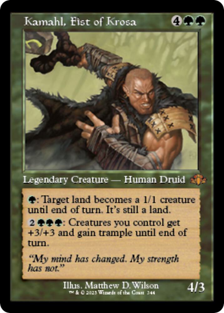 Kamahl, Fist of Krosa (Retro Frame) [Dominaria Remastered] 344