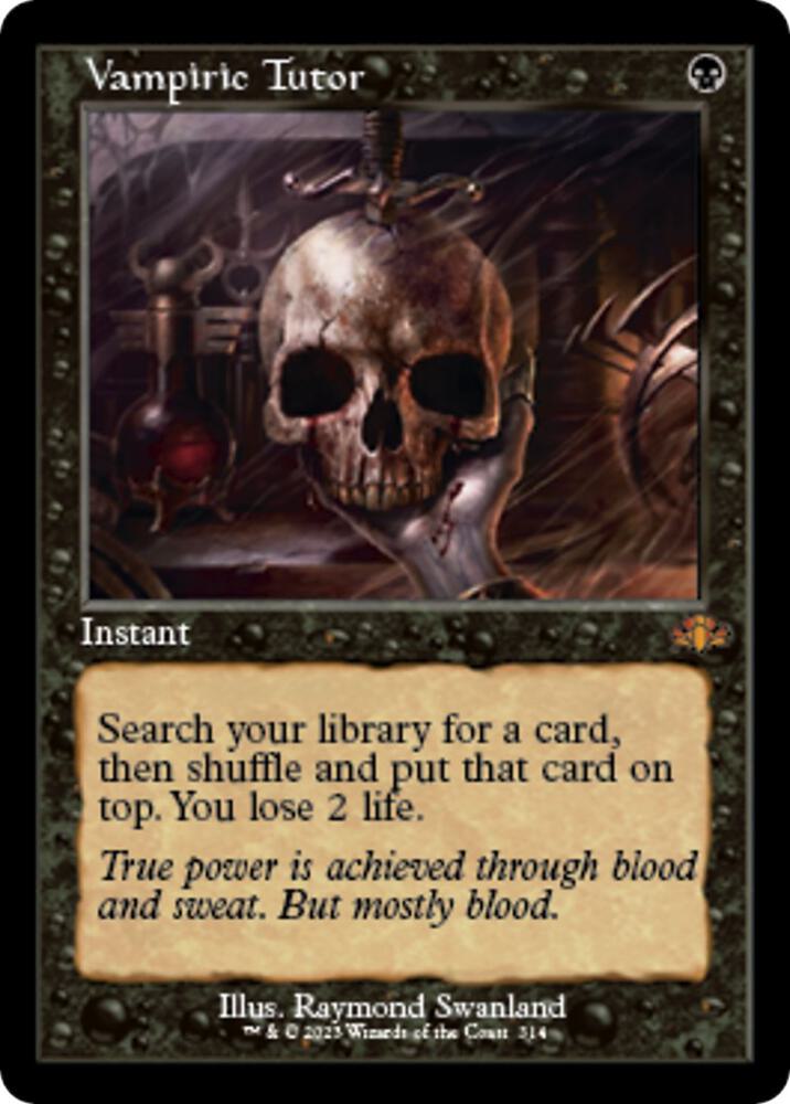 Vampiric Tutor (Retro Frame) [Dominaria Remastered] 314