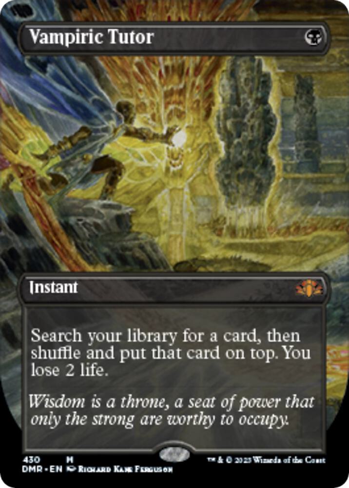 Vampiric Tutor (Borderless) [Dominaria Remastered] 430
