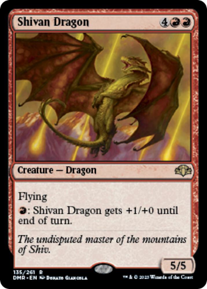 Shivan Dragon [Dominaria Remastered] 135