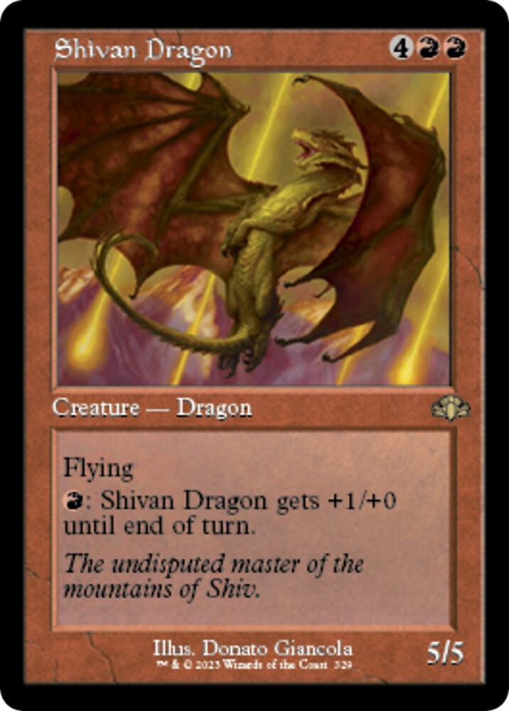 Shivan Dragon (Retro Frame) [Dominaria Remastered] 329