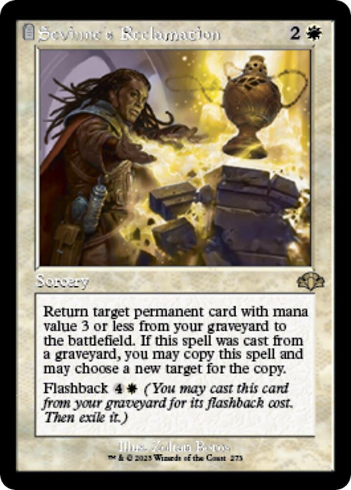 Sevinne's Reclamation (Retro Frame) [Dominaria Remastered] 273