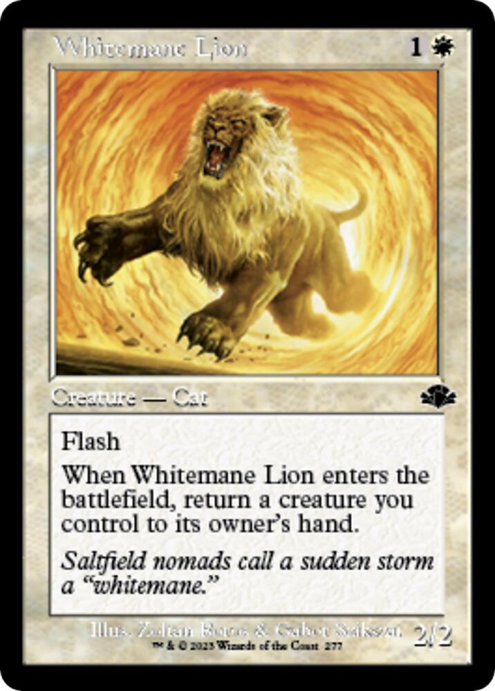 Whitemane Lion (Retro Frame) [Dominaria Remastered] 277