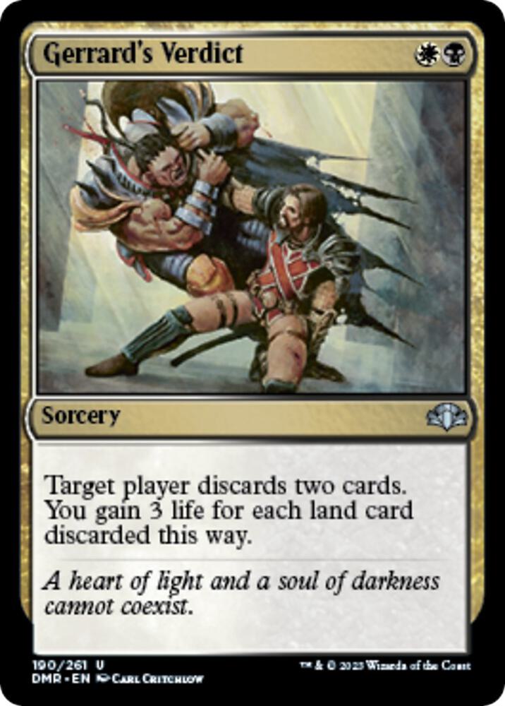 Gerrard's Verdict [Dominaria Remastered] 190