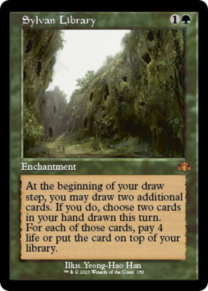 Sylvan Library (Retro Frame) [Dominaria Remastered] 350