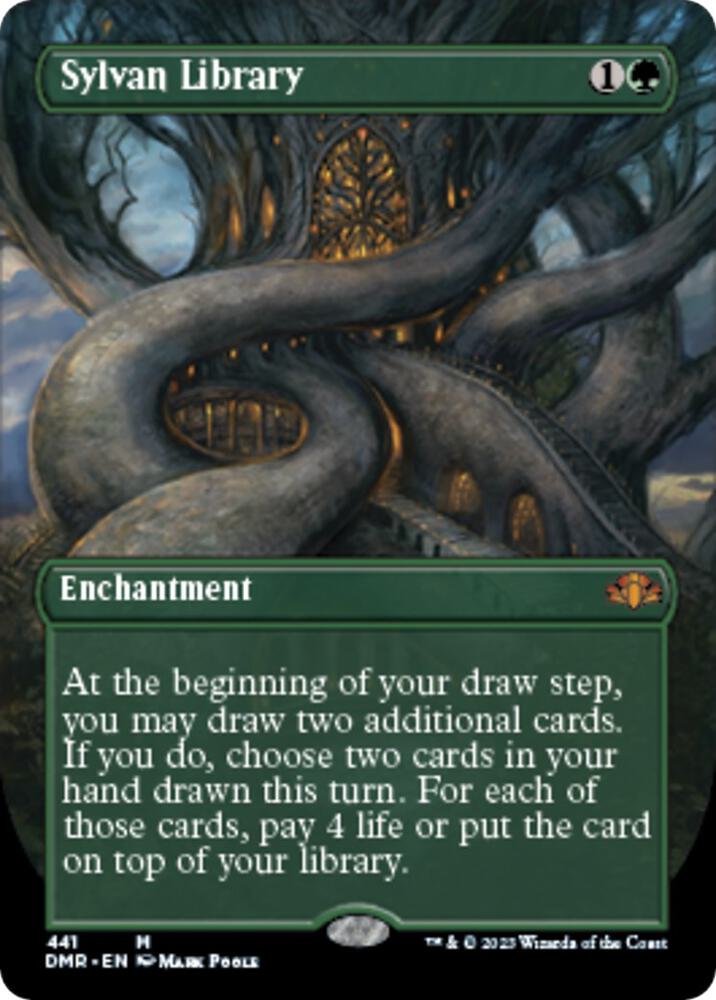 Sylvan Library (Borderless) [Dominaria Remastered] 441