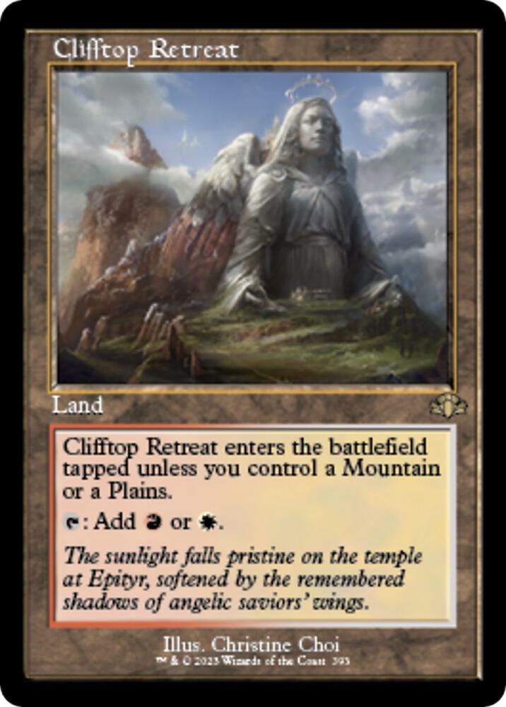 Clifftop Retreat (Retro Frame) [Dominaria Remastered] 393
