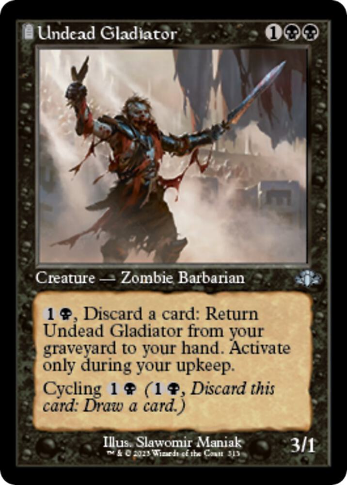 Undead Gladiator (Retro Frame) [Dominaria Remastered] 313