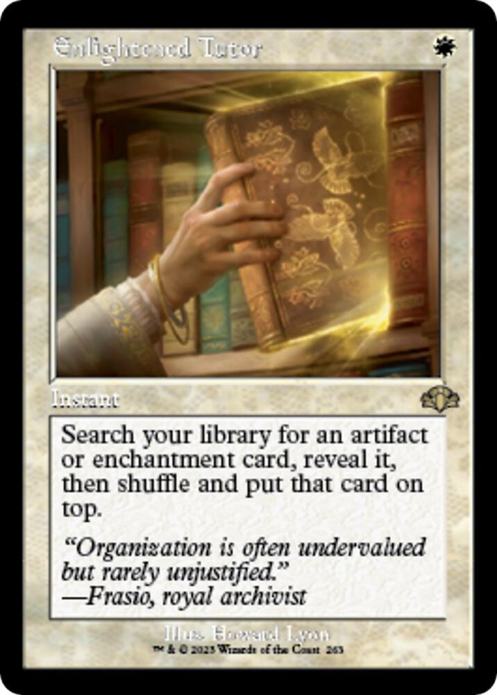 Enlightened Tutor (Retro Frame) [Dominaria Remastered] 263
