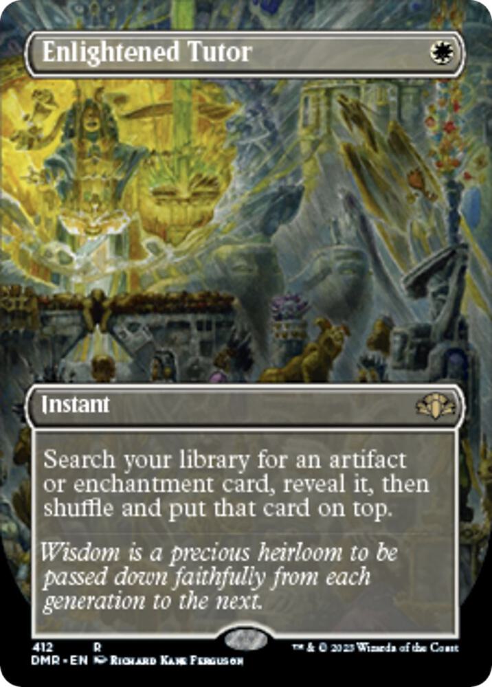 Enlightened Tutor (Borderless) [Dominaria Remastered] 412