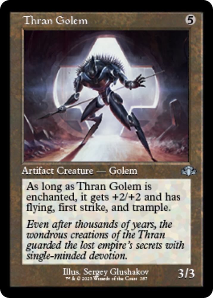 Thran Golem (Retro Frame) [Dominaria Remastered] 387