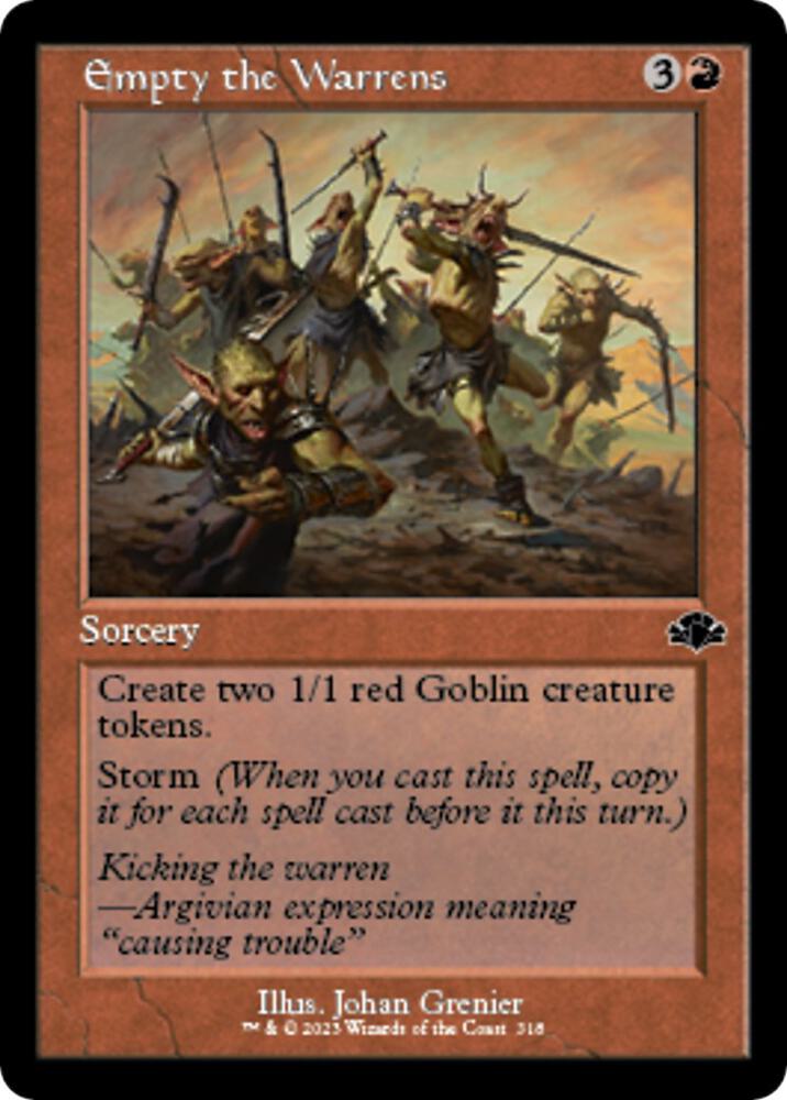 Empty the Warrens (Retro Frame) [Dominaria Remastered] 318