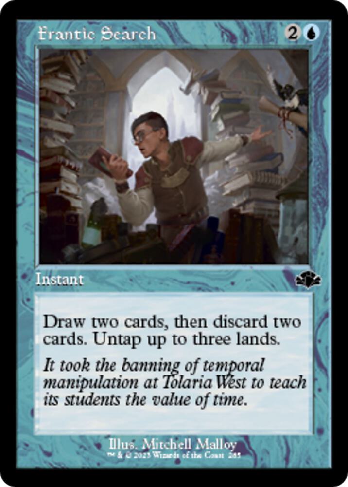 Frantic Search (Retro Frame) [Dominaria Remastered] 285