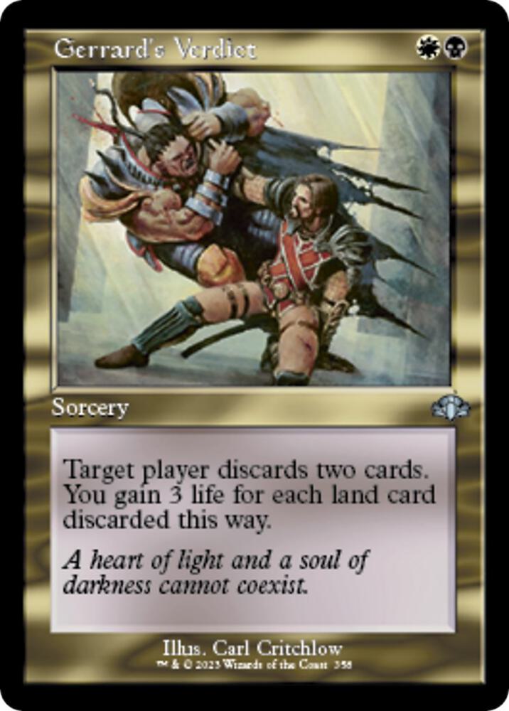 Gerrard's Verdict (Retro Frame) [Dominaria Remastered] 358