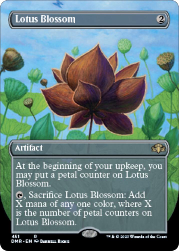 Lotus Blossom (Borderless) [Dominaria Remastered] 451