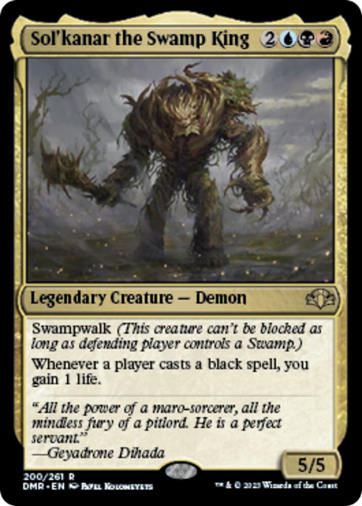 Sol'kanar the Swamp King [Dominaria Remastered] 200