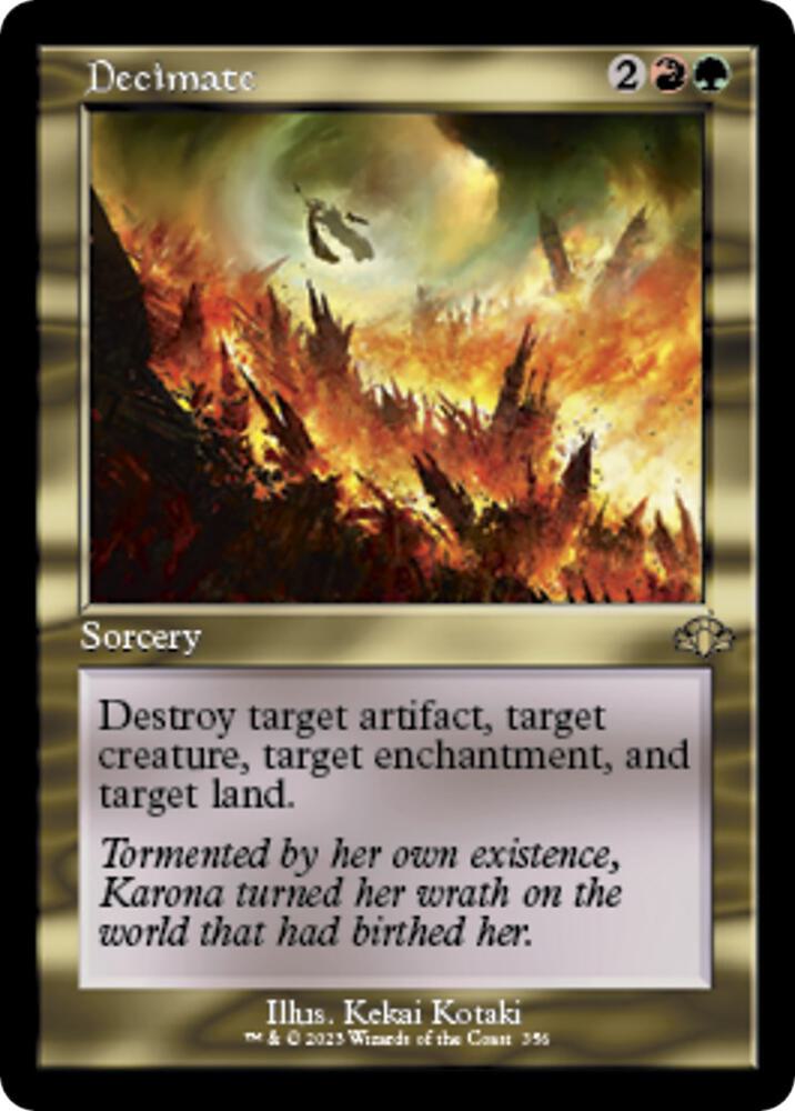 Decimate (Retro Frame) [Dominaria Remastered] 356