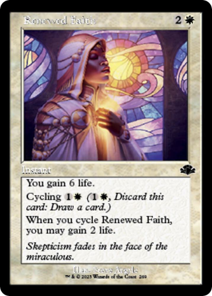 Renewed Faith (Retro Frame) [Dominaria Remastered] 269