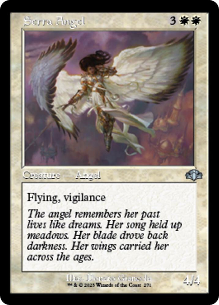 Serra Angel (Retro Frame) [Dominaria Remastered] 271