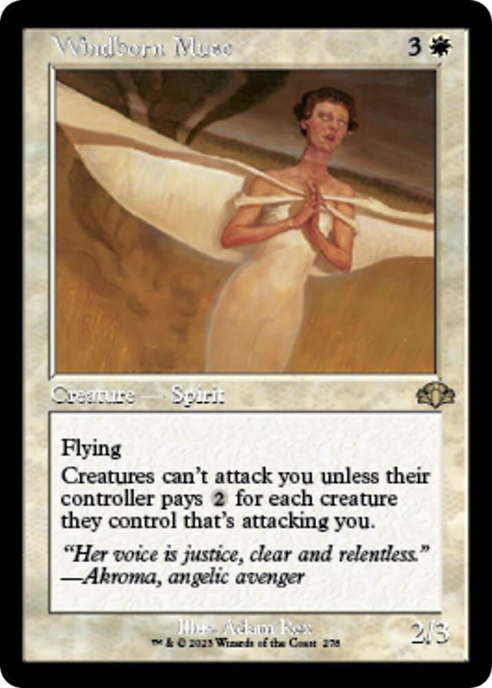 Windborn Muse (Retro Frame) [Dominaria Remastered] 278