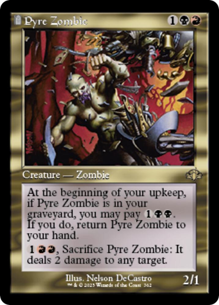 Pyre Zombie (Retro Frame) [Dominaria Remastered] 362