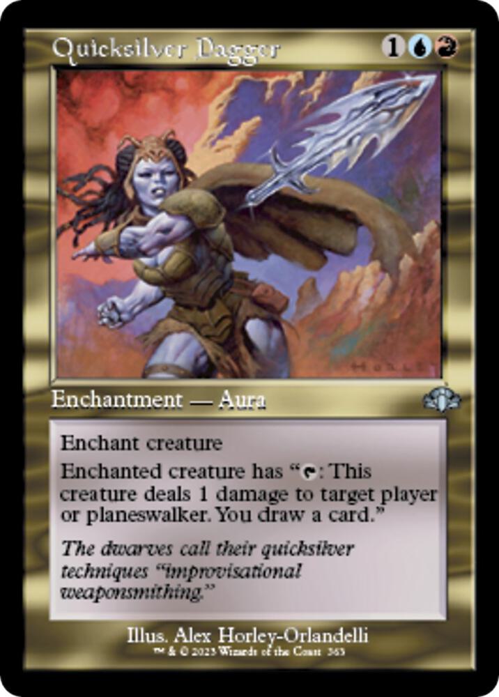 Quicksilver Dagger (Retro Frame) [Dominaria Remastered] 363