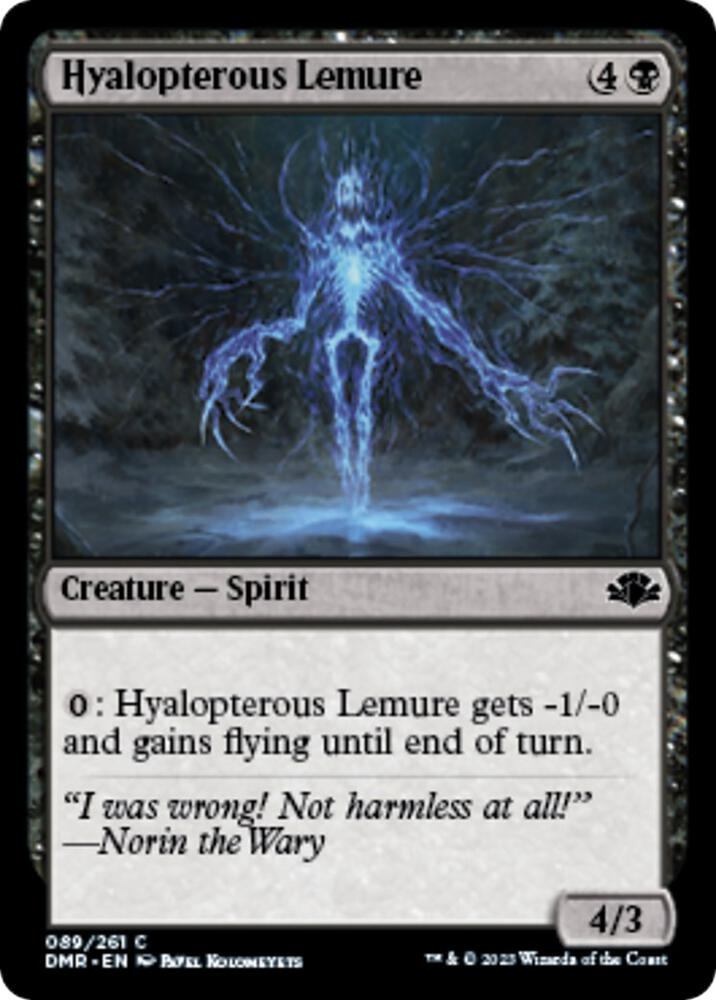 Hyalopterous Lemure [Dominaria Remastered] 89