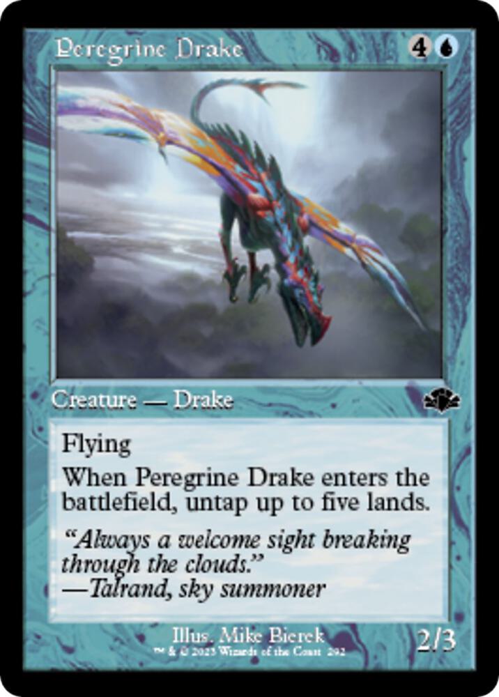 Peregrine Drake (Retro Frame) [Dominaria Remastered] 292