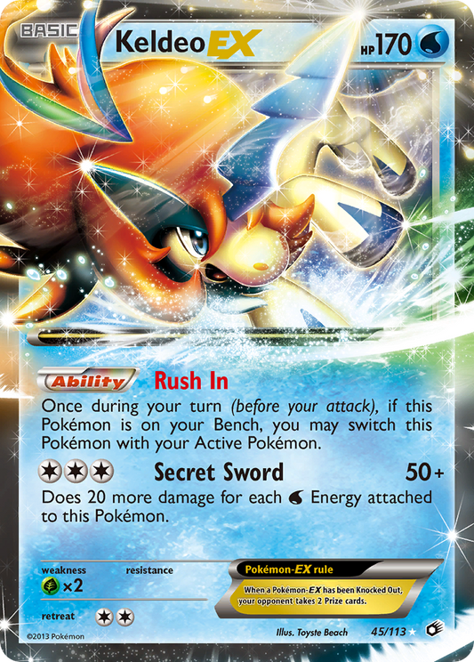 Keldeo-EX - 45/113 Legendary Treasures