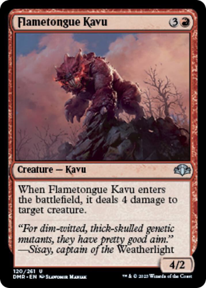 Flametongue Kavu [Dominaria Remastered] 120