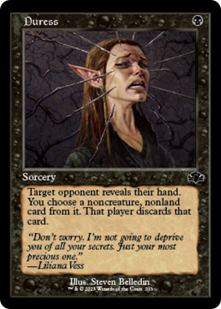 Duress (Retro Frame) [Dominaria Remastered] 303