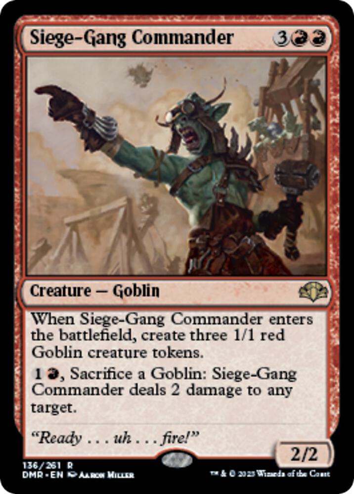 Siege-Gang Commander [Dominaria Remastered] 136