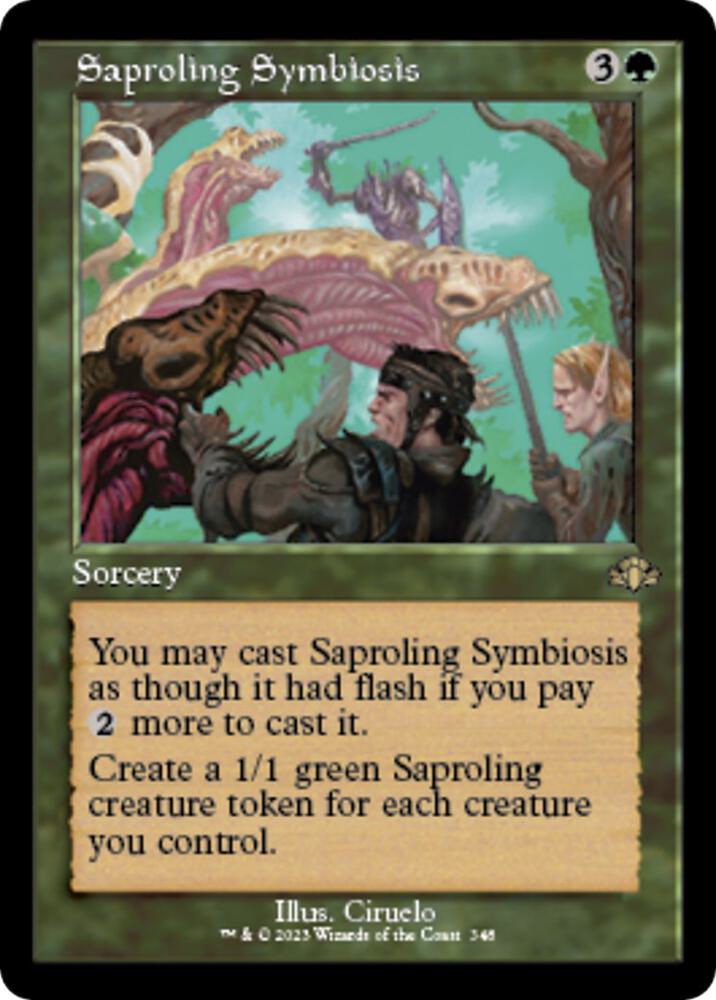 Saproling Symbiosis (Retro Frame) [Dominaria Remastered] 348