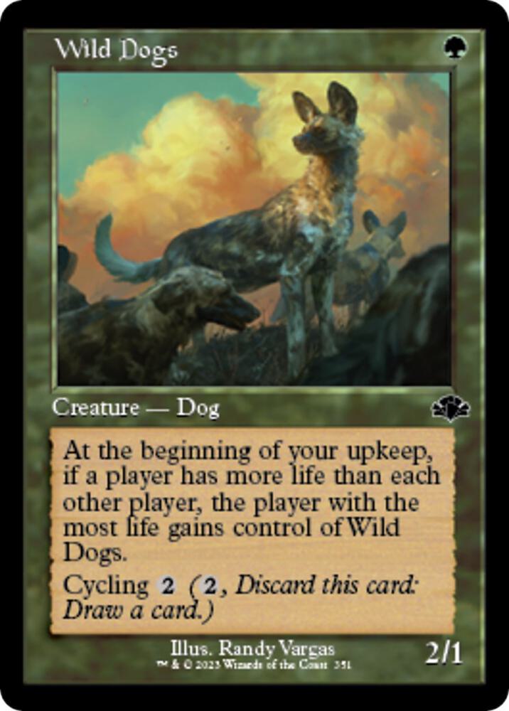 Wild Dogs (Retro Frame) [Dominaria Remastered] 351