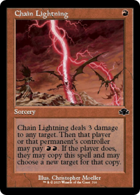 Chain Lightning (Retro Frame) [Dominaria Remastered] 316