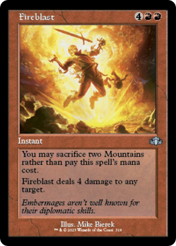 Fireblast (Retro Frame) [Dominaria Remastered] 319