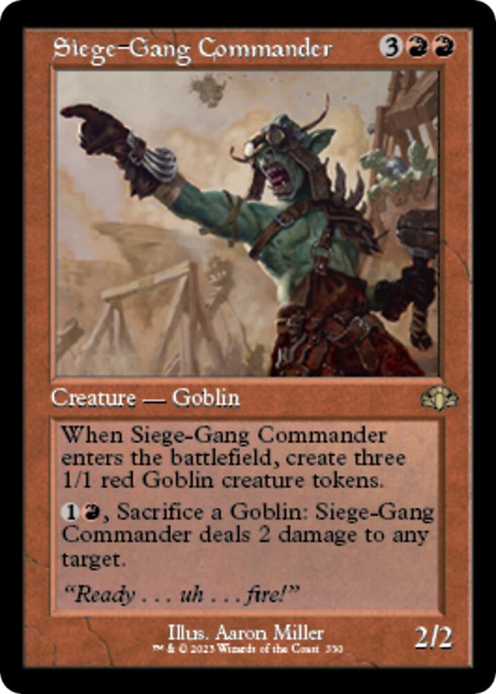Siege-Gang Commander (Retro Frame) [Dominaria Remastered] 330