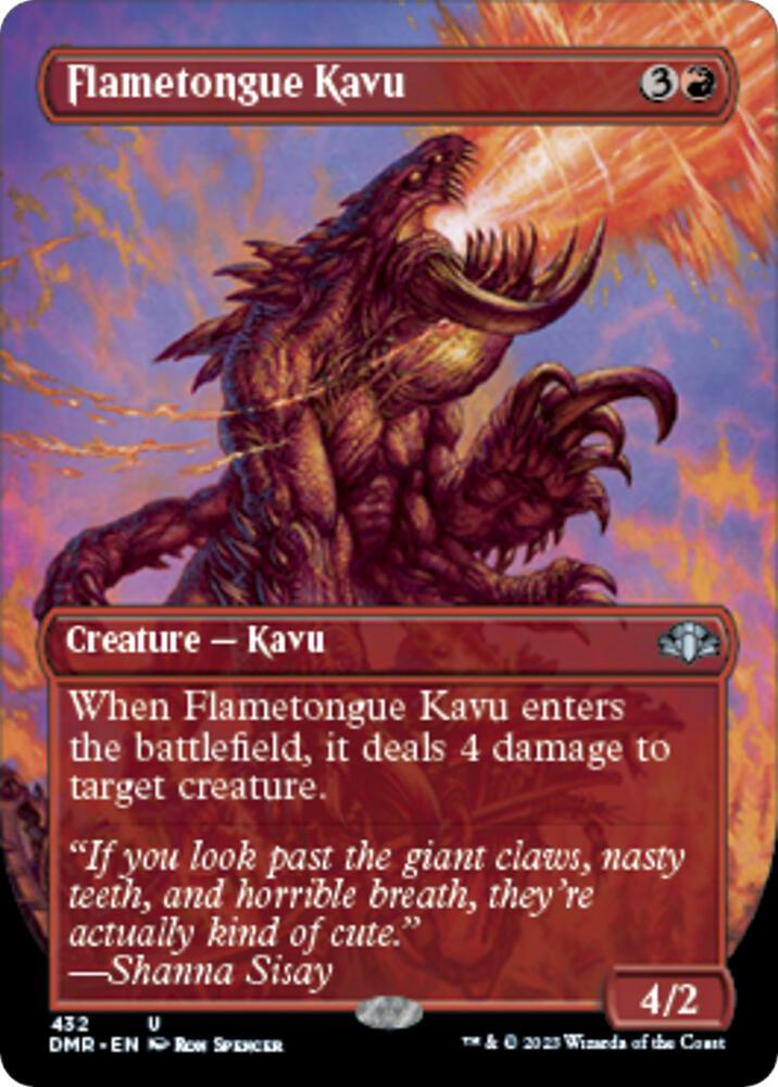 Flametongue Kavu (Borderless) [Dominaria Remastered] 432