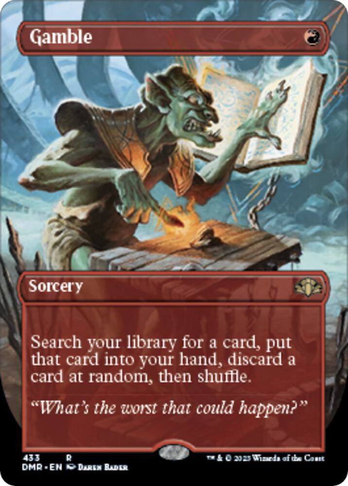 Gamble (Borderless) [Dominaria Remastered] 433
