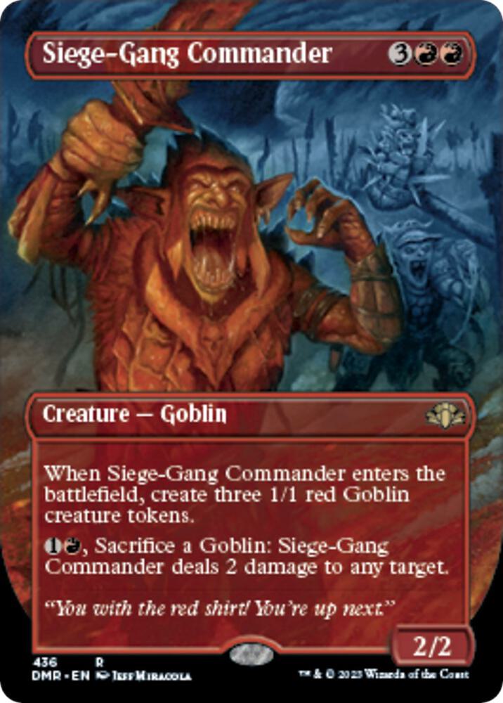 Siege-Gang Commander (Borderless) [Dominaria Remastered] 436