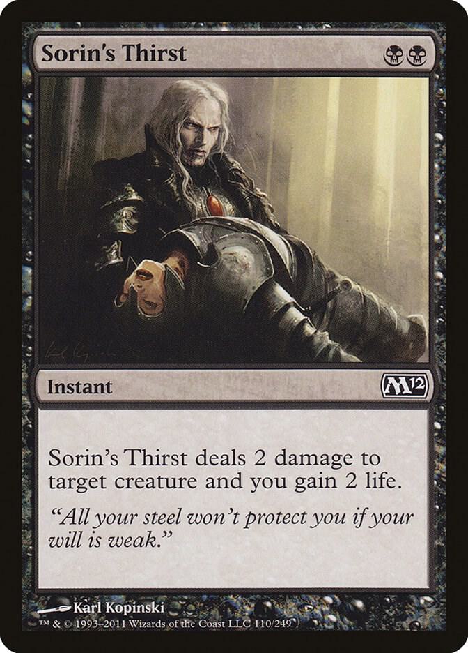 Sorin's Thirst [Magic 2012 (M12)] 110