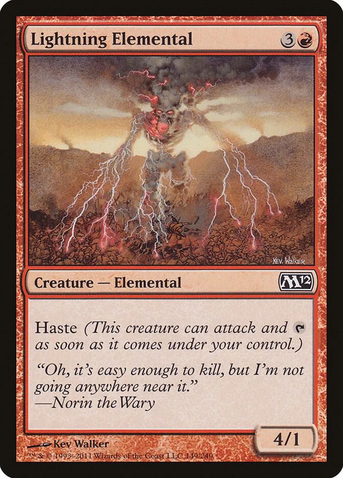 Lightning Elemental [Magic 2012 (M12)] 149