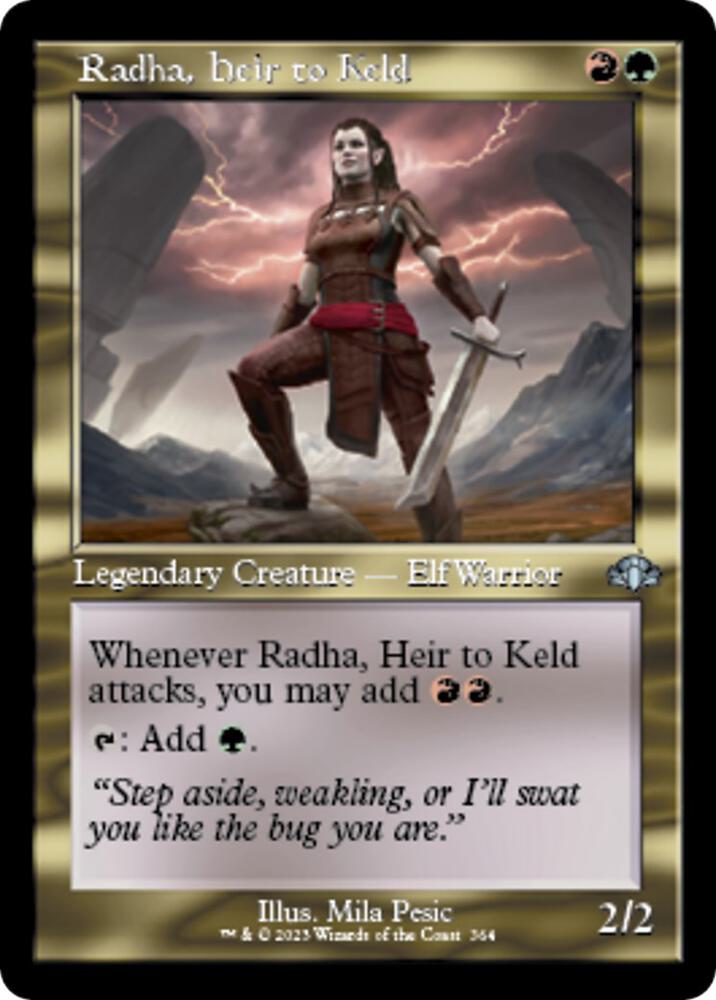 Radha, Heir to Keld (Retro Frame) [Dominaria Remastered] 364
