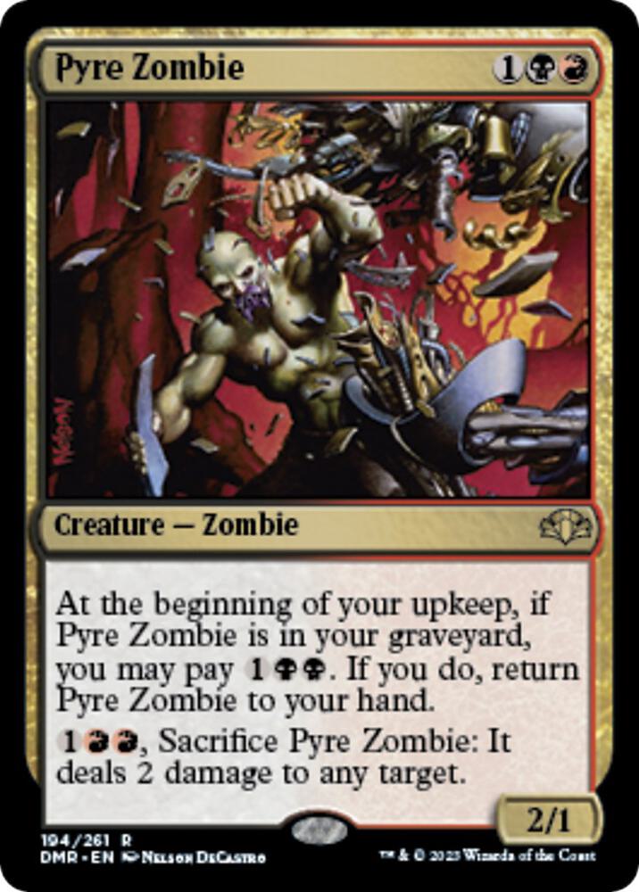 Pyre Zombie [Dominaria Remastered] 194