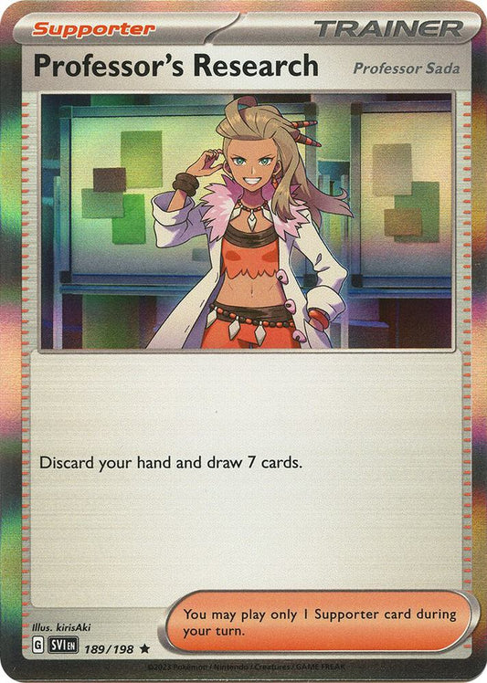 Professor's Research [Professor Sada] - 189/198 [SV01: Scarlet & Violet Base Set] 189/198