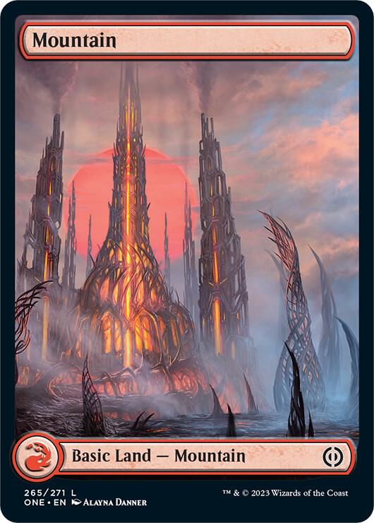 Mountain (265) - Full Art [Phyrexia: All Will Be One] 265