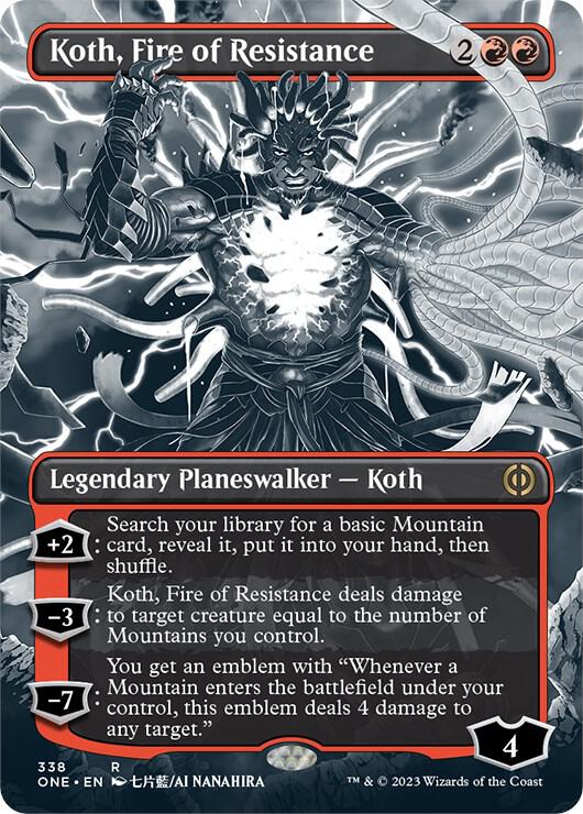 Koth, Fire of Resistance (Borderless) [Phyrexia: All Will Be One] 338