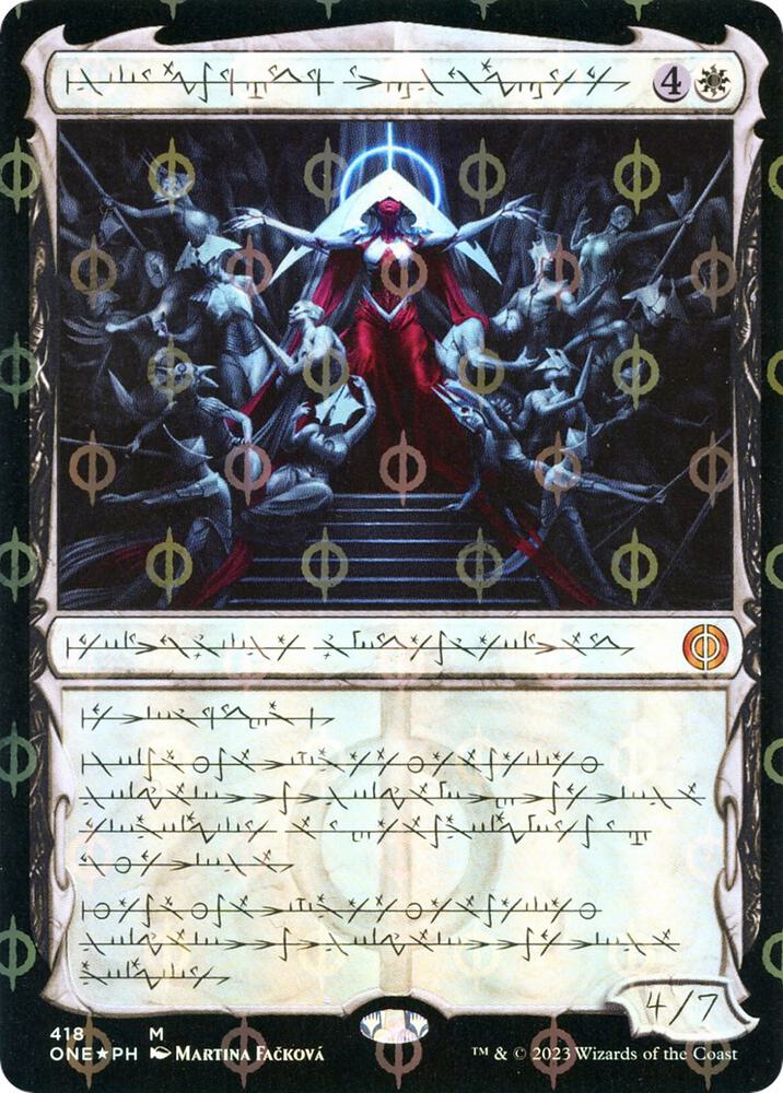 Elesh Norn, Mother of Machines (Phyrexian) (Step-and-Compleat Foil) [Phyrexia: All Will Be One] 418