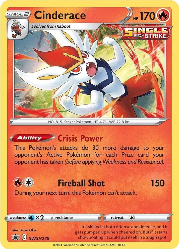 Cinderace - SWSH278 [SWSH: Sword & Shield Promo Cards] SWSH278